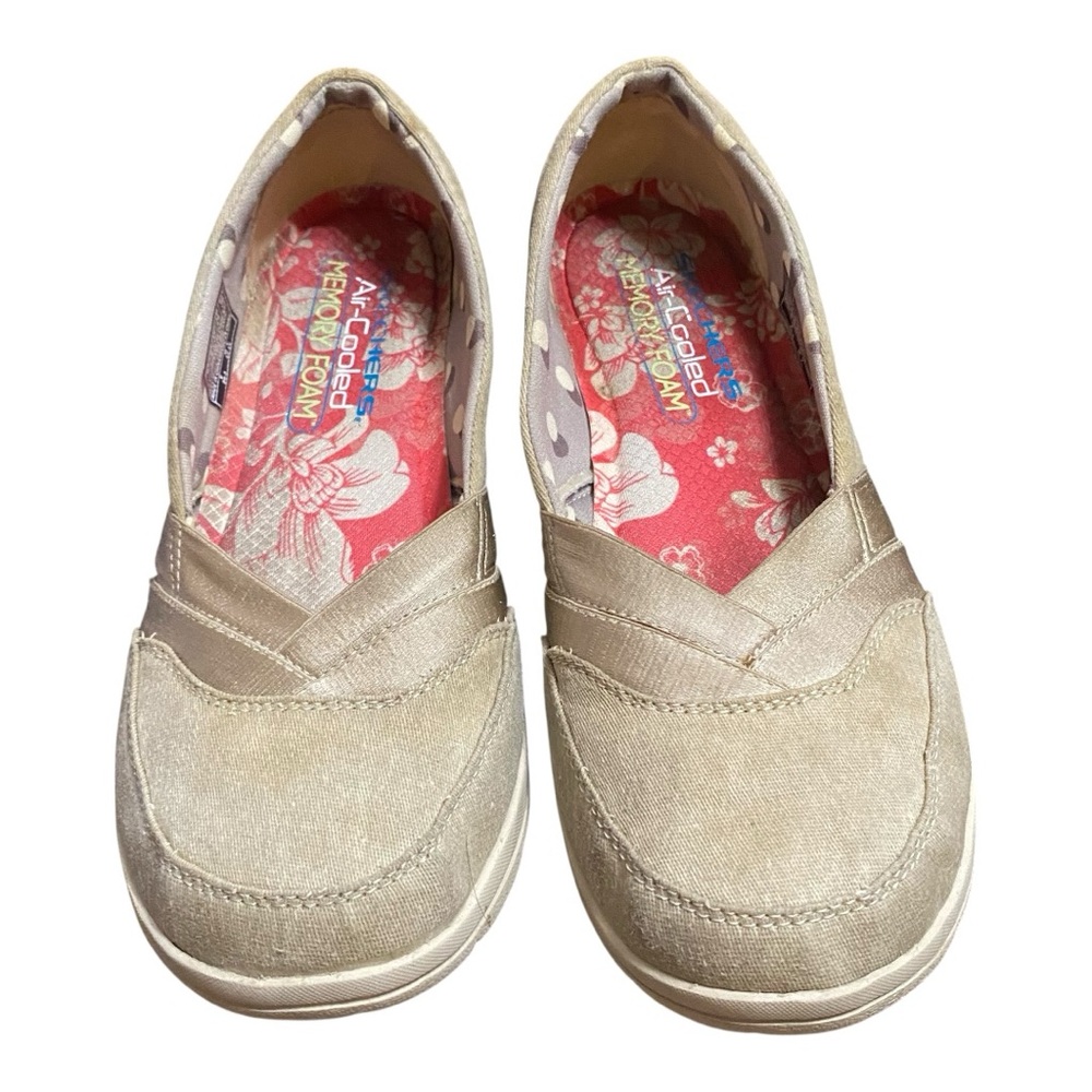 Skechers Canvas Tan Slip-On Shoes 7